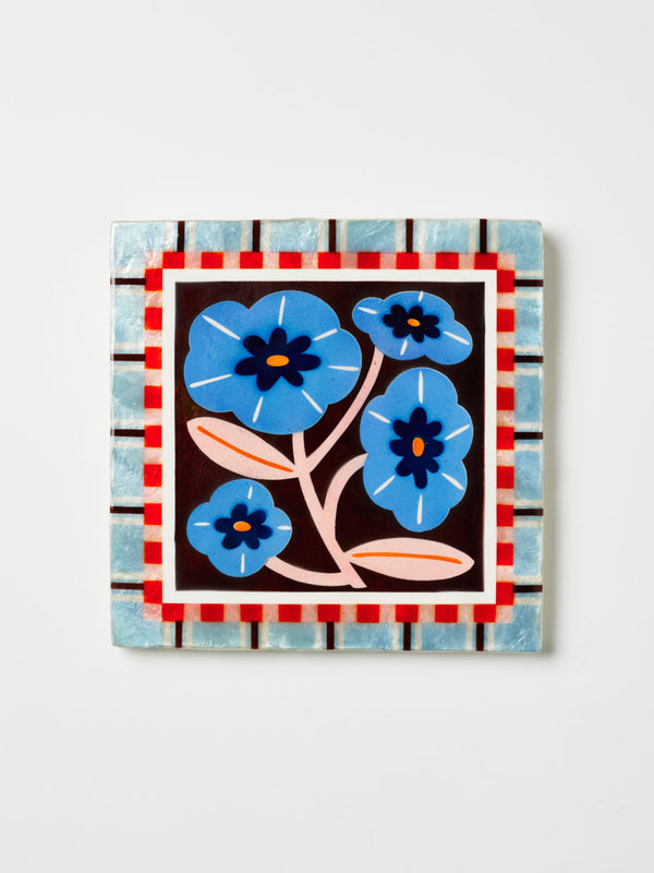 BLOOM NOUVEAU BLUE SQUARE  - Jones & Co